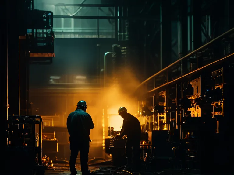 Maintenance team around a control panel